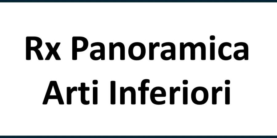 Come eseguire Rx Panoramica degli Arti inferiori